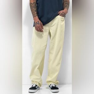 Empyre Jumbo Corduroy Cream Skate Pants Sz 36